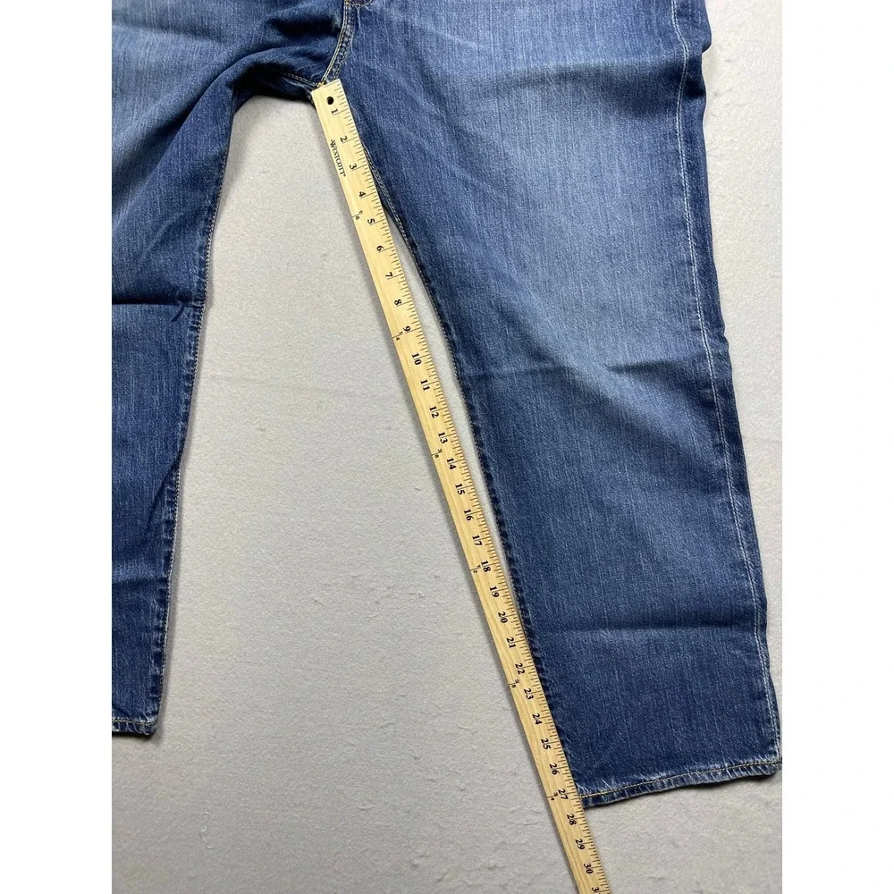 Levis Premium 502 Taper Mens Jeans 44x30 Blue Eco Ease Denim Pants 596840150